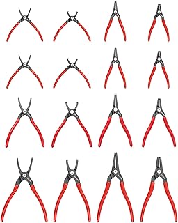 TEKTON 5, 7, 9 Inch Retaining Ring Pliers Set, 16-Piece | PRR90100