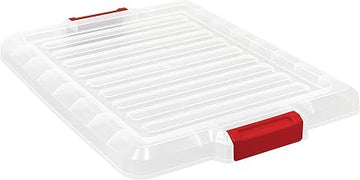 Quantum Storage LID1915CL Clear Plastic Storage Container Bin Lid (Pack of 6)