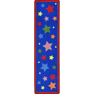 Kid Essentials Reading Superstars Childrens Rugs by Joy Carpets – 2' x 7'8" (Rectangular), Nylon, Multi Color, Model 1853RR