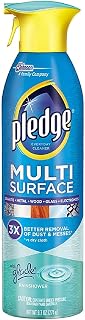 Pledge pH-Balanced Multisurface Spray, Gently Clean 101 Surfaces, Remove Dust and Messes, No Residue - Rainshower Scent, 9.7oz (Pack of 6)