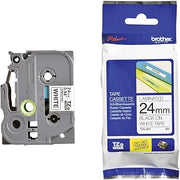BRTTZE251 - Brother TZe251 Label Tape | 24 mm (W) x 8 m (L), Laminated, Brother Genuine Supplies - Black on White - Packaging May Vary
