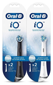 Brush Heads Black 2count & White 2count by Oral-B – 1 Count (Pack of 4), Black & White, Pack of 4, Model Ultimate Clean