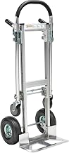 Global Industrial Aluminum 2-in-1 Convertible Hand Truck with Pneumatic Wheels - Junior
