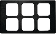 HUBERT Sixth Size Food Bar Tile Tray for Cold Foods Black Melamine - 21" L x 12 3/4" W
