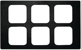 HUBERT Sixth Size Food Bar Tile Tray for Cold Foods Black Melamine - 21" L x 12 3/4" W