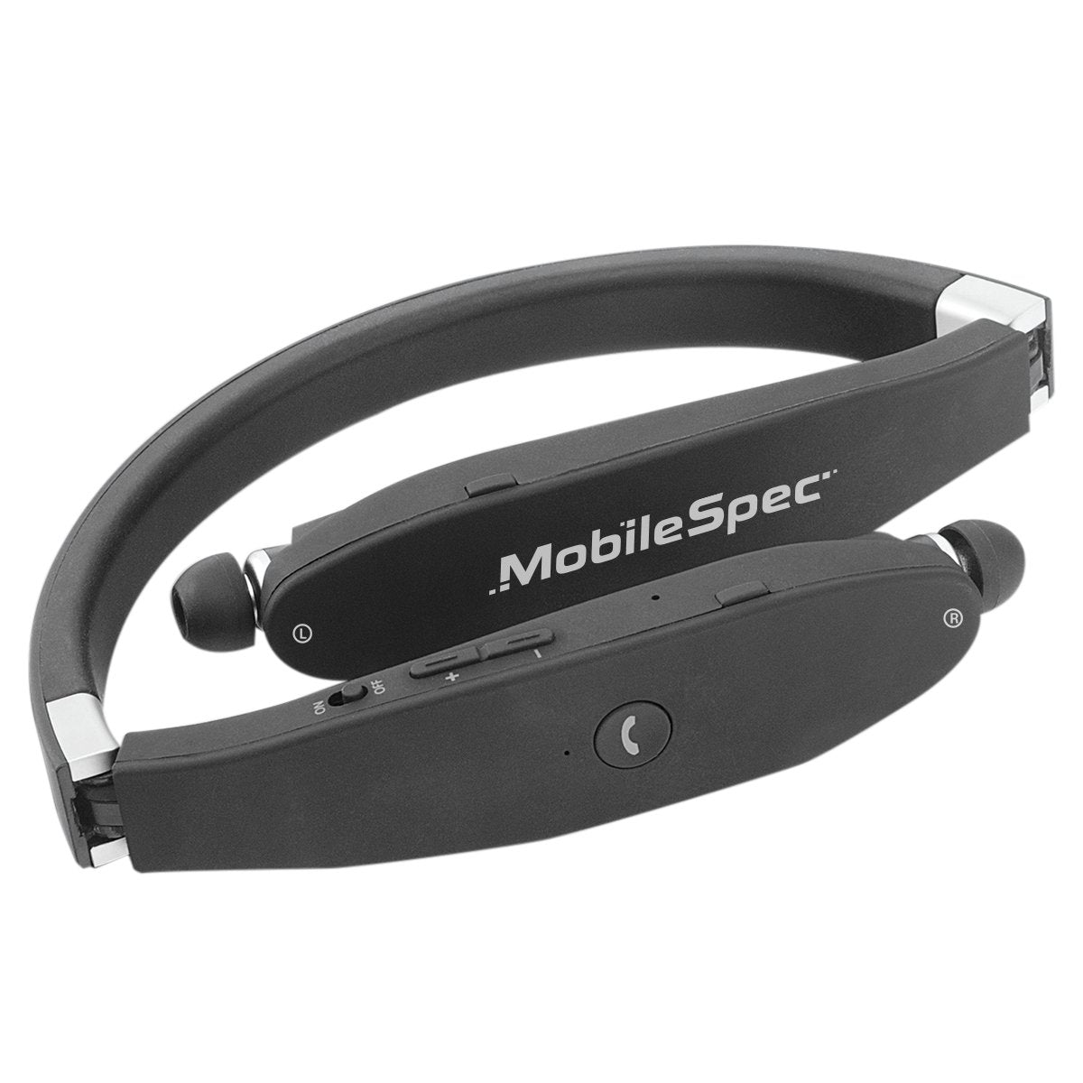 MobileSpec Premium Stereo Bluetooth Headphones - Black by Mobile Spec – Universal, Plastic, Black, Model MBS11182