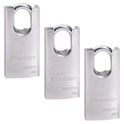 Master Lock 3 Pack / Chrome / Modern Keyed Padlocks