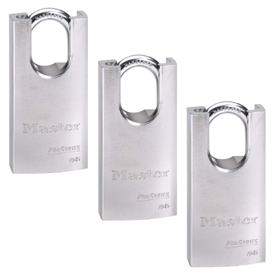 Master Lock 3 Pack / Chrome / Modern Keyed Padlocks