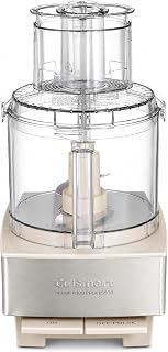 Cuisinart Food Processor 14-Cup Vegetable Chopper for Mincing, Dicing, Shredding, Puree & Kneading Dough, Cream Stainless Steel, DFP-14CRM