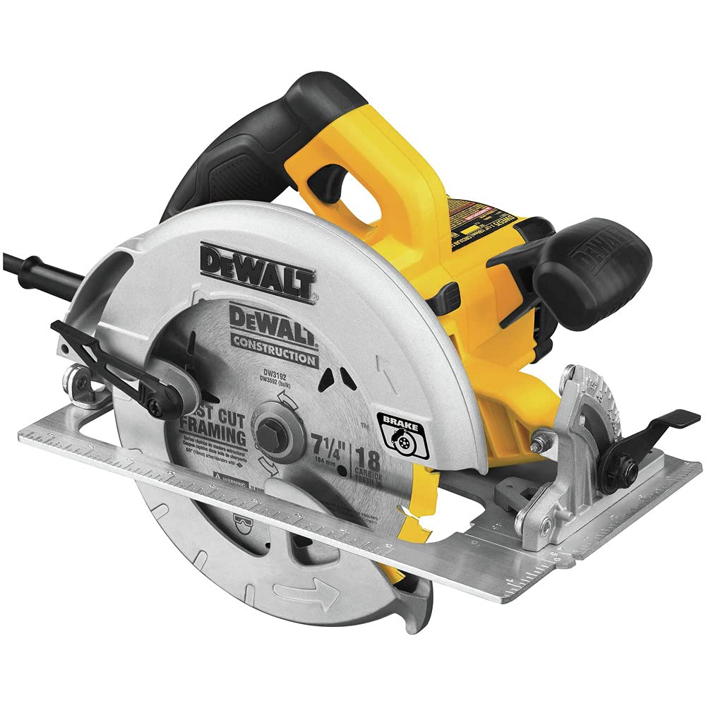 Circular Saw by DEWALT – One Size, Plastic, Yellow, Model DWE575SB