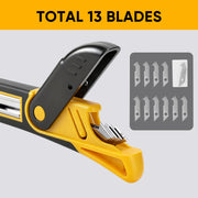 Plexiglass Cutter Acrylic Cutting Knife and 13 Pcs Blade Set by Steelite – SK5, Yellow, Model AZ6043