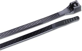 Gardner Bender 46-418UVB Heavy-Duty DoubleLock Cable Tie, 18 Inch., 120 lbs. Tensile Strength, Wire / Cord Management Industrial and Household Use, Nylon Zip Tie, 10 Pk., UV Resistant Black