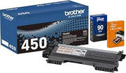 Brother Genuine TN450 Black High Yield Toner Cartridge, Up to 2,600 Page, Bundle with Deco Essentials Printer eBook for HL-2270DW, MFC-7860DW, MFC-7360N, MFC-7460DN, HL-2240D, HL-2240