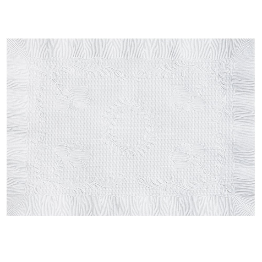 Hoffmaster anniversary embossed placemats, 10 x 14, white, 1,000/carton