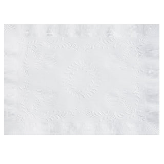 Hoffmaster anniversary embossed placemats, 10 x 14, white, 1,000/carton