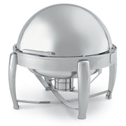 D-Lux S/S 6-1/2 Quart Round Roll Top Chafer by Vollrath – 6.5 quarts, Stainless Steel, silver, Model T3605