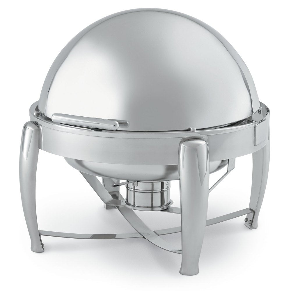 D-Lux S/S 6-1/2 Quart Round Roll Top Chafer by Vollrath – 6.5 quarts, Stainless Steel, silver, Model T3605