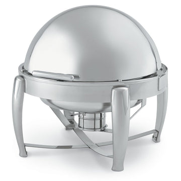 D-Lux S/S 6-1/2 Quart Round Roll Top Chafer by Vollrath – 6.5 quarts, Stainless Steel, silver, Model T3605