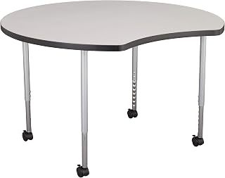 Learniture Structure Series Crescent Mobile Collaborative Table