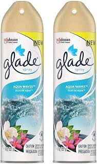 Glade Air Freshener 8oz (Package May Vary) Pack of 3 (Aqua Waves)