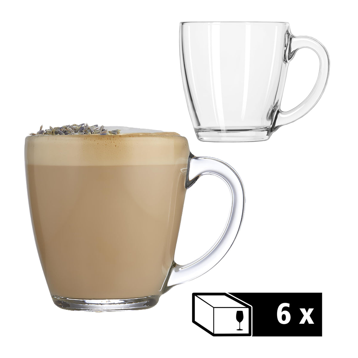 Tapered Mug 458 ml Set of by Libbey – 15.5 Ounces, 458.0 milliliters, Glass, Transparent, Model 70493
