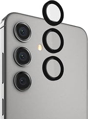 Pelican Samsung Galaxy S24 Plus Camera Lens Protector with Aluminum Rings - 9H Tempered Glass - Durable Anti-Scratch, Anti-Shatter, HD View with Night Shoot and Case Friendly, Easy to Install - Black