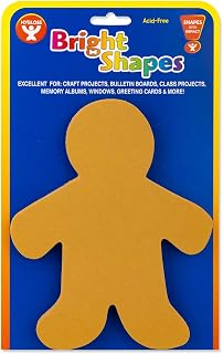 Hygloss Products Gingerbread Man 24 count, 5" Cardstock, Brown
