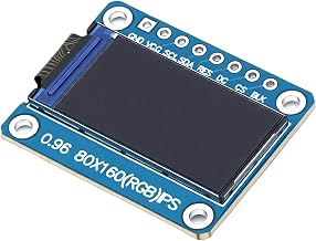 Walfront 0.96in LCD Display Module, 80x160 Resolution SPI Interface IPS Full Color Screen with ST7735 Driver, for DIY Projects