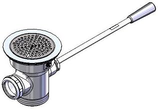 T&S Brass B-3972 Waste Drain Valve, Lever Handle, 3-1/2-Inch X 2-Inch