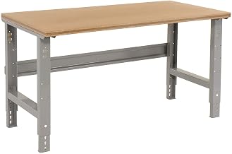 Global Industrial Adjustable Height Workbench C-Channel Leg, 60"W x 30"D