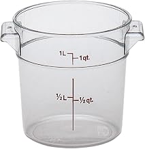 Cambro Camwear 1 Quart Round Clear Measuring Storage Container, 1 ct