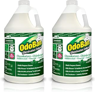 OdoBan Professional Disinfectant and Odor Eliminator Concentrate, 2 Gallons, Original Eucalyptus Scent