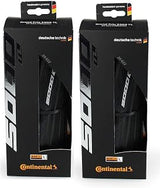 Continental Grand Prix 5000 S TR - Black/Transparent - Tubeless Road Bike Tire | Fast, Light, Durable - BlackChili, Vectran Breaker, LazerGrip, Active Comfort Technology, 2 Pack