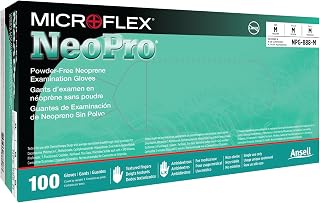 Ansell MICROFLEX NeoPro NPG-888 Disposable Neoprene Gloves, MD, (1000)