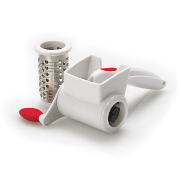 SGT Rotary Dual Grater by Cuisipro – Medium, Stainless Steel, White, Model 1612