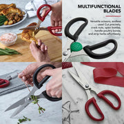 2-Piece Multipurpose Shear Set by KitchenAid – 2 Pack, Stainless Steel, Black, Model KE2PMSAOHASA