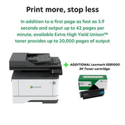 Lexmark PRINTER / BLACK GREY / Printer + Black Toner Laser Printer Paper