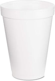 Dart Disposable Insulated Drinking Cup White Styrofoam 12 oz. 25 Ct 12J12