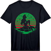 Disney Princess Ariel Red & Green Holiday Silhouette Performance T-Shirt