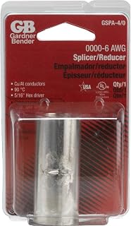 Southwire 65179640 SPL4/0-6AD Dual Rated, 1PK Splicer, Grey