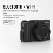 LUMIX ZS300 4K Digital Camera by Panasonic – Compact, Silver, Model DC-ZS300K Kit