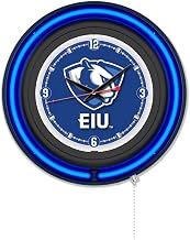 Holland Bar Stool Clk15BKEastIL NCAA 15 in. Dia. Eastern Illinois University Double Neon Wall Clock Black