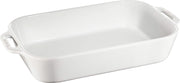Rectangular Dish by STAUB – 13 x 9 inches, 4.5 liters, Ceramic, White, Model 40511-151