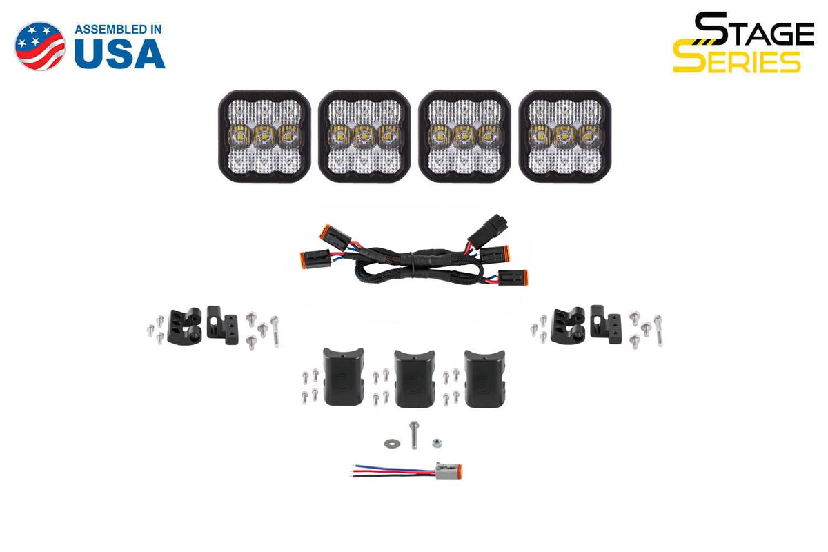 SS5 CrossLink 4-Pod LED Light Bar (one) by Diode Dynamics – Combo Pro, Cool White, Model DD7240
