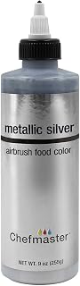 Chefmaster Airbrush Food Color, 9-Ounces, Metallic Silver