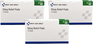 First Aid Only Sting Relief Pads (Box of 10) (Pack of 3)