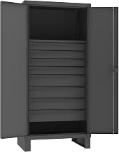 Durham Extra Heavy Duty Welded 12 Gauge Steel 8 Drawers Cabinet, HDCD243678-8M95, 1900 lbs Shelf Capacity, 24" Length x 36" Width x 78" Height, 1 Shelf