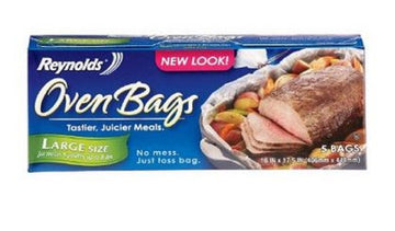 Oven Bag 5 pk by Reynolds – Large, 128.0 ounces, Clear, Pack of 5, Model G10531