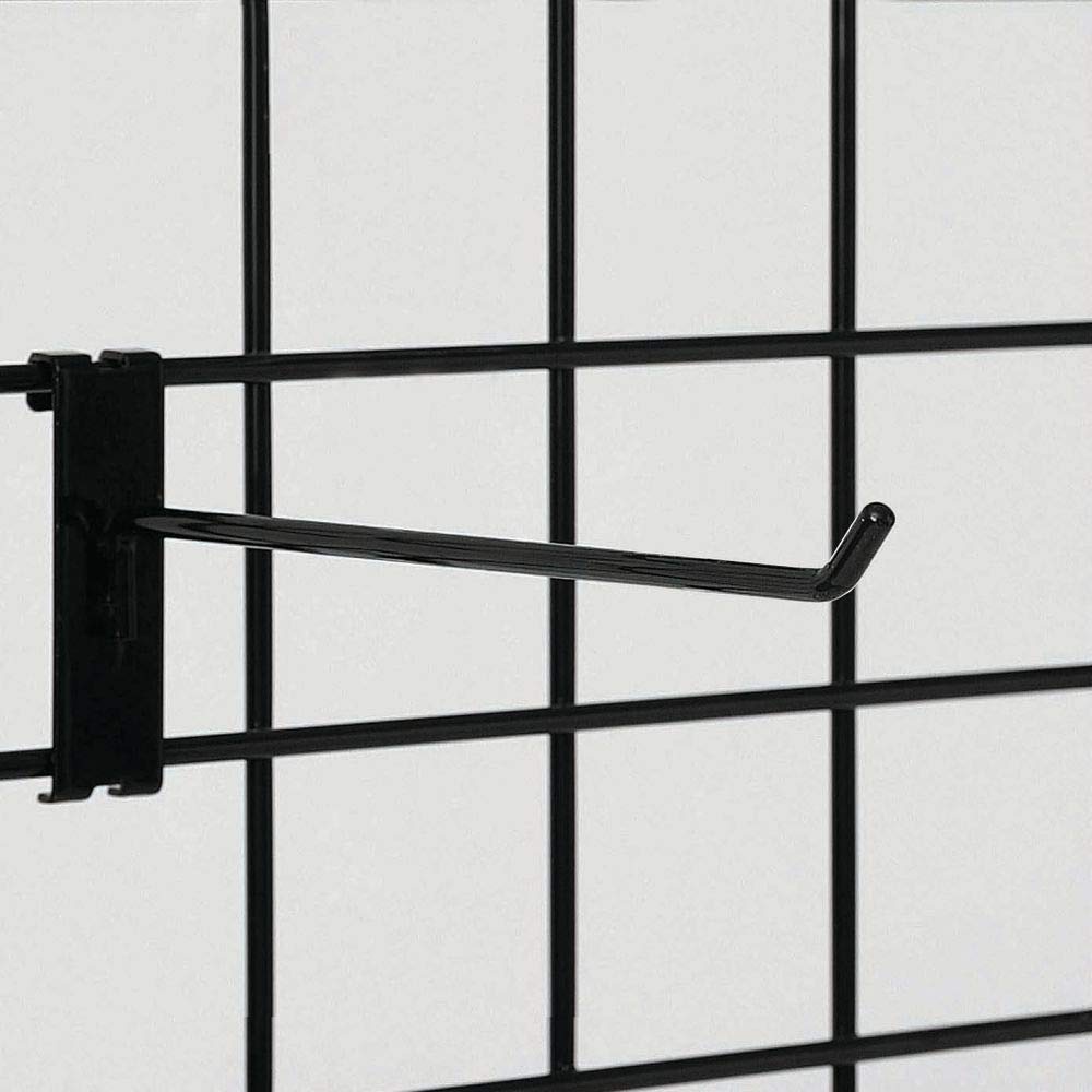 10"L - Black Grid Wall Hook by Retail Resource – Model GH10B