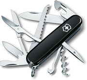 Victorinox Huntsman Swiss Army Knife, Medium, Multi Tool, Camping Pocket Knives, 15 Functions, Large Blade, Bottle Opener, Black